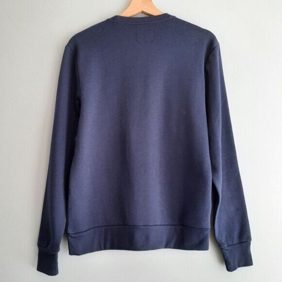 OLD NAVY Santa Claus Festive Decal Crewneck Pullover Sweatshirt Navy Blue Sz S - Picture 6 of 11